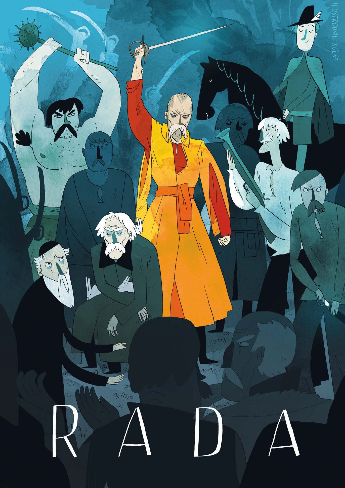 „Pan Tadeusz”, Księga VII: „Rada”. Ilustracja: Marcin Surma „Pan Tadeusz”, Księga VII: „Rada”. Ilustracja: Marcin Surma