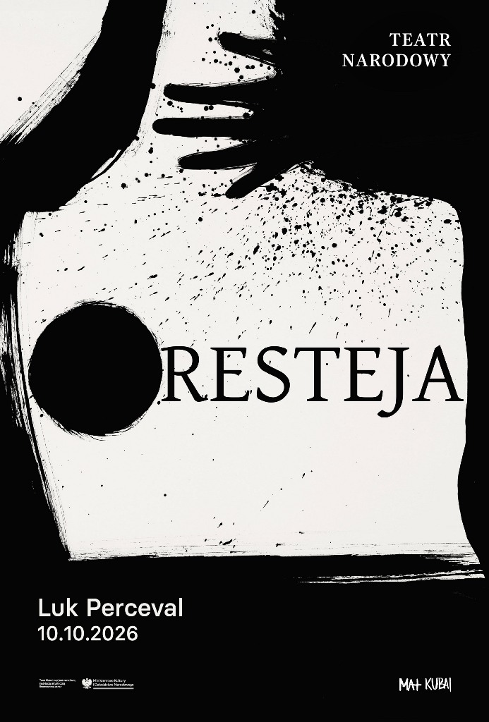 Plakat spektaklu ORESTEJA wg scenariusza i w reżyserii Luka Percevala | autor: Mat Kubaj / Archiwum Artystyczne Teatru Narodowego Plakat spektaklu ORESTEJA wg scenariusza i w reżyserii Luka Percevala | autor: Mat Kubaj / Archiwum Artystyczne Teatru Narodowego